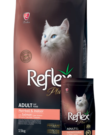 Reflex Plus Indoor & Anti-Hairball Adult Cat Food with Salmon